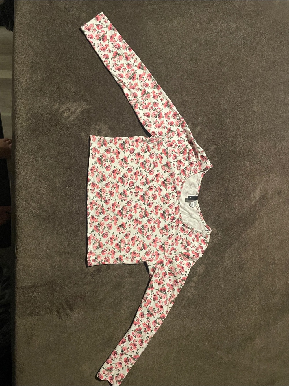 Divided Rose crop top